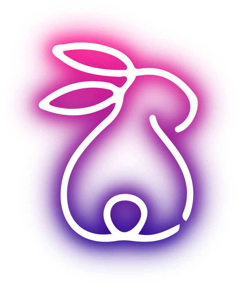 Set of rabbit neon