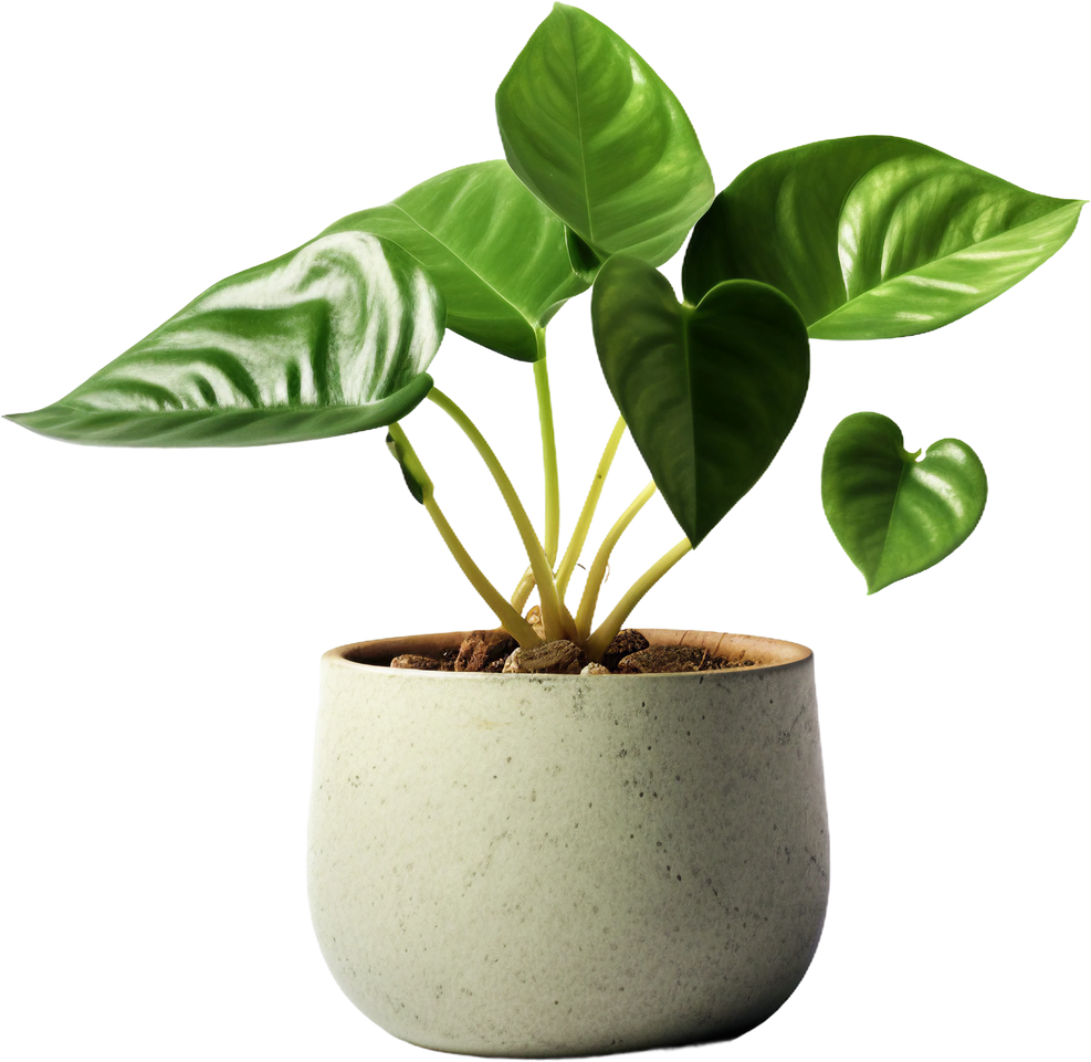 Housewarming plant gift. isolated object