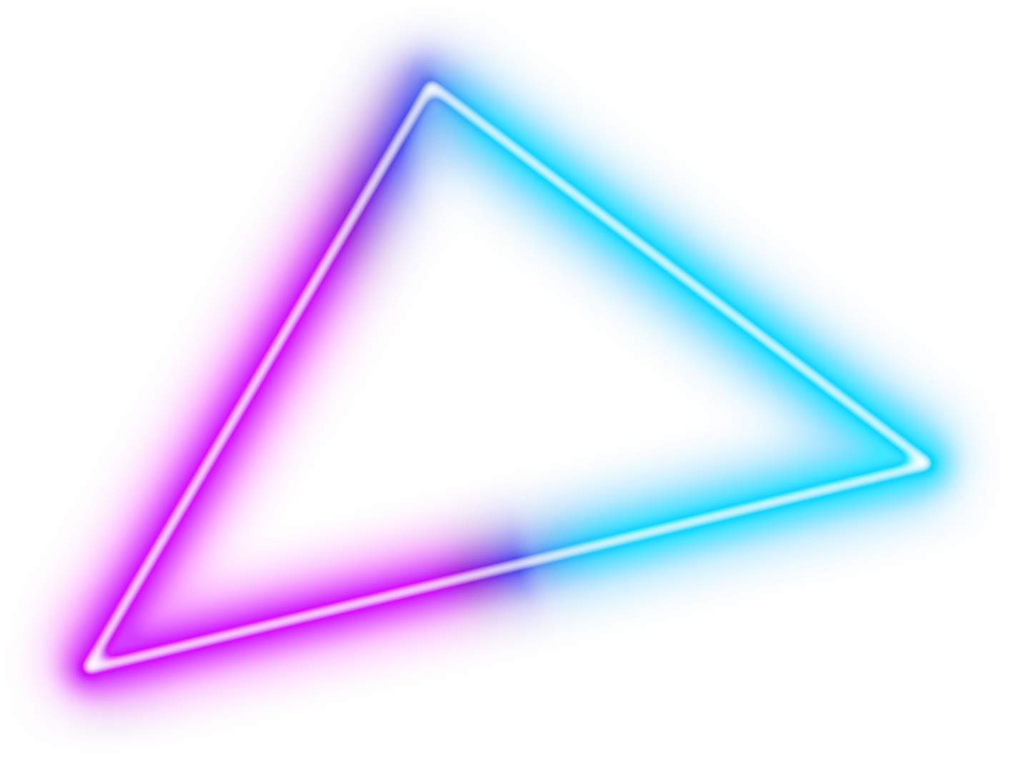 Neon Triangle Glowing Frame