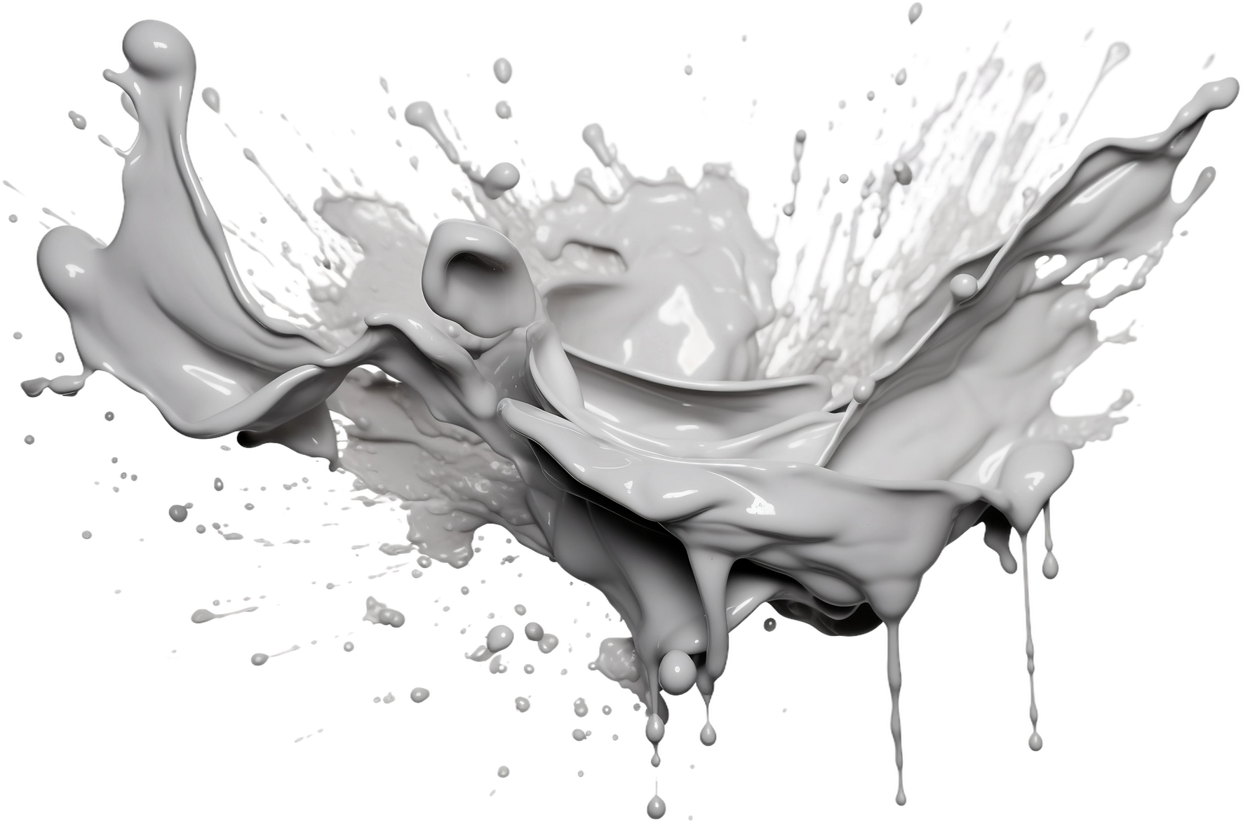 Grey paint splat. isolated object