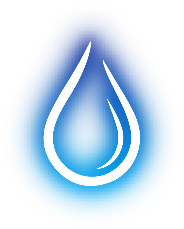 Set of drop of water neon